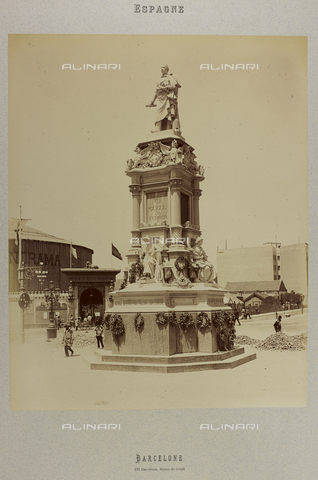 AVQ-A-004816-0024 - Album " Barcelone 1888 ": Statue Guell in Barcelona - Date of photography: 1888 - Alinari Archives, Florence
