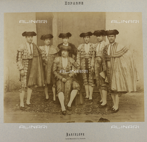 AVQ-A-004816-0037 - Album "Barcelone 1888": The Spanish bullfighter Louis Mazzantini photographed along with other bullfighters - Date of photography: 1888 - Alinari Archives, Florence