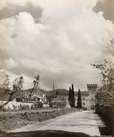 BBA-F-004673-0000 - The avenue that leads to the Castle of Bolgheri, in the province of Livorno - Date of photography: 1950 ca. - Alinari Archives, Florence