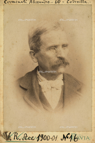 BCC-F-001072-0000 - Portrait of Alessandro Cermenti, aged 60, affected by a skin disease, as can be seen under his left eye - Date of photography: 1900-1901 - Alinari Archives, Florence