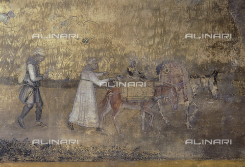 CAL-F-AP0076-0000 - Ambrogio Lorenzetti  (1290-1348), particolare, "Effetti del Buon Governo in campagna", affresco, 1337-1340, Sala della Pace, Palazzo Pubblico, Siena - Data dello scatto: 1990 - Archivi Alinari, Firenze