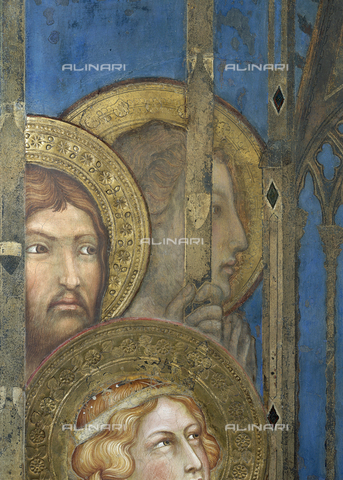 CAL-F-AP2662-0000 - Simone Martini (1284-1344), particolare raffigurante un angelo dalla "Maestà", affresco 1313-1315, Sala del Consiglio, Palazzo Pubblico - Data dello scatto: 1994 - Archivi Alinari, Firenze
