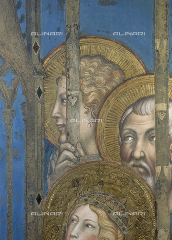 CAL-F-AP2663-0000 - Simone Martini (1284-1344), particolare raffigurante un angelo dalla "Maestà", affresco 1313-1315, Sala del Consiglio, Palazzo Pubblico - Data dello scatto: 1994 - Archivi Alinari, Firenze