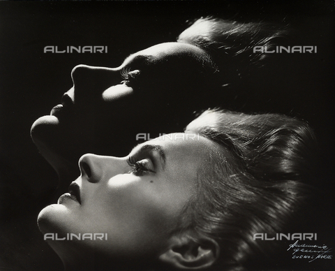 DPA-F-000488-0000 - "Florence Marly". Two profile portraits of the same woman, with different illumination effects - Date of photography: 1940 ca. - Alinari Archives, Florence