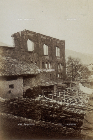 FBQ-A-006131-0028 - Aosta: View with the ruins of the Roman Theater - Date of photography: 1865 ca. - Alinari Archives, Florence