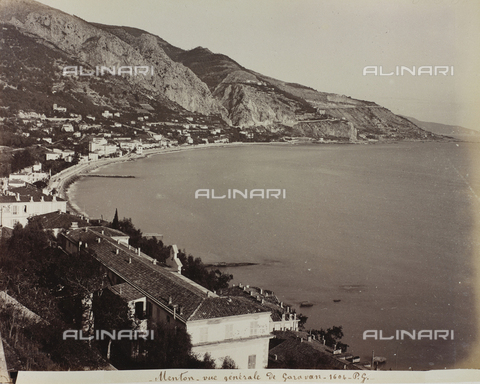 FBQ-A-006182-0045 - A panoramic view of Menton, France - Date of photography: 1880 ca. - Alinari Archives, Florence