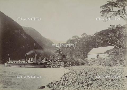 FBQ-A-006185-0051 - Measures to establish the Chilean-Argentinian border: the steamship Condor to Puerto Blest. Argentina - Date of photography: 1900 ca. - Alinari Archives, Florence