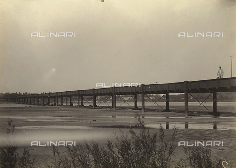 FBQ-A-006185-0078 - Measures to establish the Chilean-Argentinian border: bridge on the Rio IV. Argentina - Date of photography: 1910 ca. - Alinari Archives, Florence