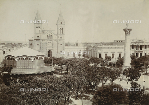 FBQ-A-006185-0085 - Measures to establish the Chilean-Argentinian border: square in the City of Concordia. Argentina - Date of photography: 1900 ca. - Alinari Archives, Florence