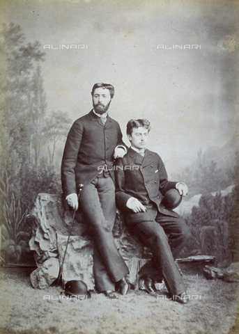 FBQ-F-002171-0000 - Portrait of the Marquis Ugo and Paolo Spinola - Date of photography: 1880 ca. - Alinari Archives, Florence