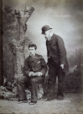 FBQ-F-002172-0000 - Portrait of the marquis Franco Spinola with his son Paolo - Date of photography: 1880 ca. - Alinari Archives, Florence