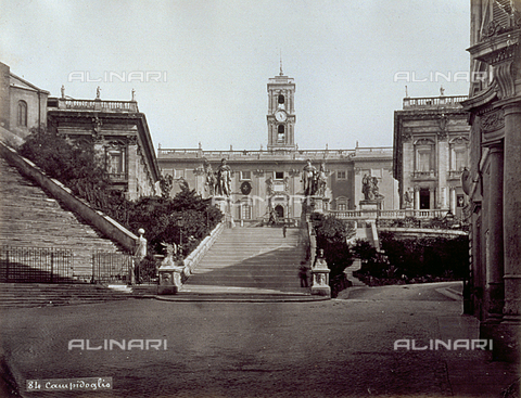 FBQ-F-002595-0000 - Section of the Campidoglio in Rome - Date of photography: 1865 ca. - Alinari Archives, Florence