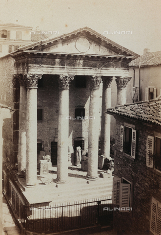 FBQ-F-004332-0000 - The Temple of Rome and Augustus, Pola, Croatia - Date of photography: 1880 ca. - Alinari Archives, Florence