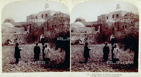 FBQ-F-004529-0000 - Exterior of the Tomb of David on Mount Sinai, in Jerusalem - Date of photography: 1896 ca. - Alinari Archives, Florence