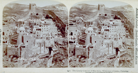 FBQ-F-004530-0000 - View from above of the Monastery of Mar Saba in Israel - Date of photography: 1896 ca. - Alinari Archives, Florence