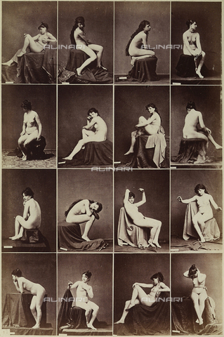 FCC-A-000089-0009 - Sequences of female nudes in various positions - Date of photography: 1880 ca. - Alinari Archives, Florence