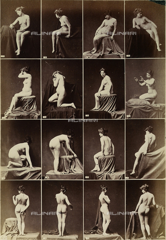 FCC-A-000089-0010 - Sequences of female nudes in various positions - Date of photography: 1880 ca. - Alinari Archives, Florence