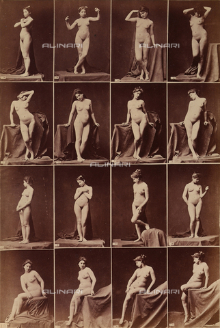 FCC-A-000089-0011 - Sequences of female nudes in various positions - Date of photography: 1880 ca. - Alinari Archives, Florence