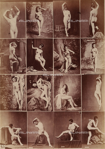 FCC-A-000089-0012 - Sequences of female and male nudes in various positions - Date of photography: 1880 ca. - Alinari Archives, Florence