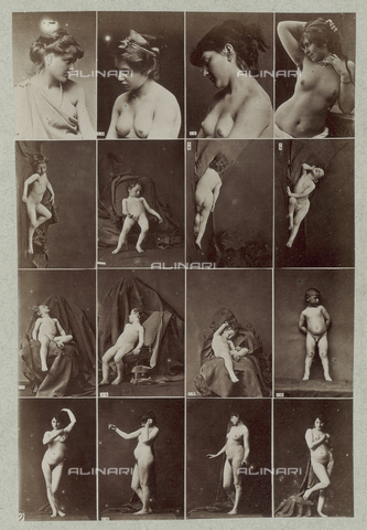 FCC-A-000089-0029 - Sequences of female and child nudes in various positions - Date of photography: 1880 ca. - Alinari Archives, Florence