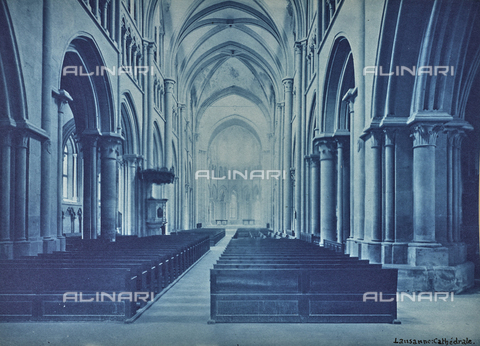FCC-F-011701-0000 - Interno della cattedrale di Losanna, Svizzera - Data dello scatto: 1880 ca. - Archivi Alinari, Firenze