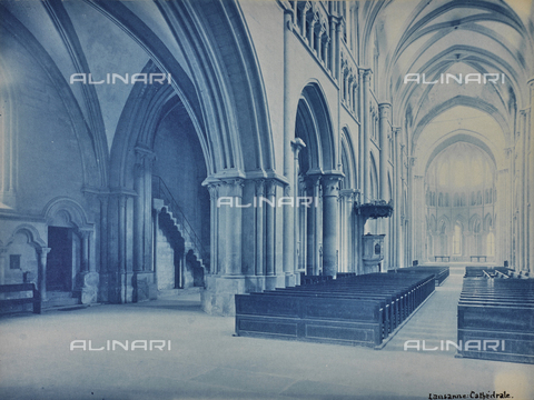 FCC-F-011702-0000 - Interno della cattedrale di Losanna, Svizzera - Data dello scatto: 1880 ca. - Archivi Alinari, Firenze