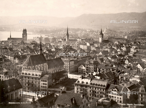 FCC-F-012954-0000 - The city of Zurich, located at the foot of the Alps, Switzerland - Date of photography: 1890 ca. - Alinari Archives, Florence