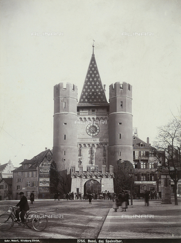 FCC-F-013760-0000 - The Spalentor, tower of the medieval walls of Basel, Switzerland - Date of photography: 1880 ca. - Alinari Archives, Florence