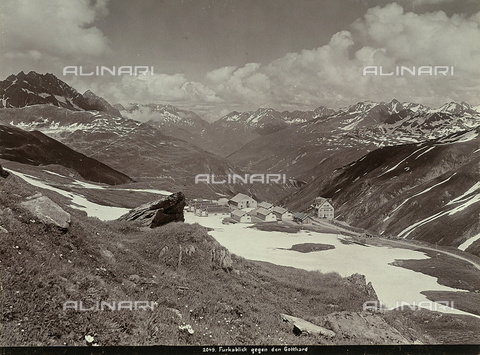 FCC-F-013855-0000 - View from the Furka Pass toward San Gottardo - Date of photography: 1882 ca. - Alinari Archives, Florence