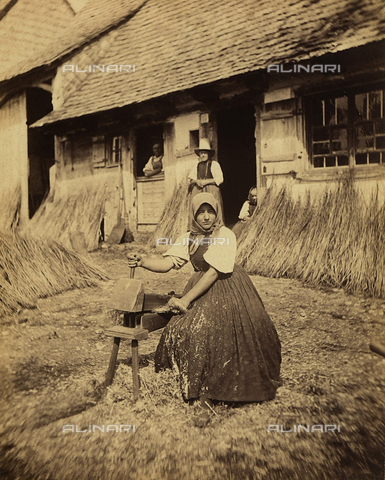 FCC-F-013950-0000 - A farmer working in the village of Baldingen in Germany. - Date of photography: 1880 ca. - Alinari Archives, Florence