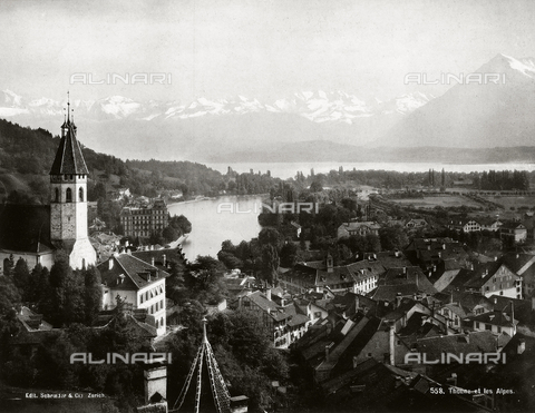 FCC-F-015068-0000 - View of Thun, on Lake Geneva, Switzerland - Date of photography: 1900 ca. - Alinari Archives, Florence
