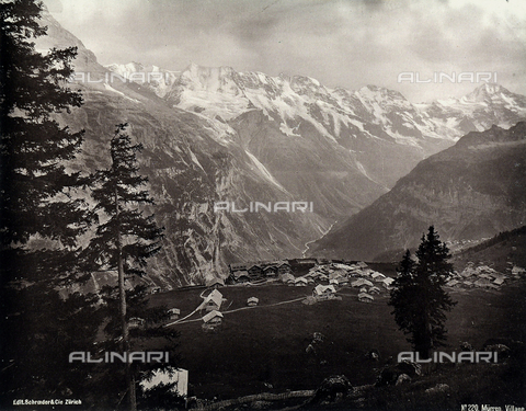 FCC-F-015087-0000 - Panorama of the village of Mà¼rren, in Switzerland - Date of photography: 1900 ca. - Alinari Archives, Florence