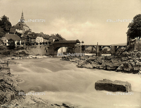 FCC-F-015246-0000 - The burgh of Laufen, Switzerland, which stands on the bank of the river - Date of photography: 1890 ca. - Alinari Archives, Florence