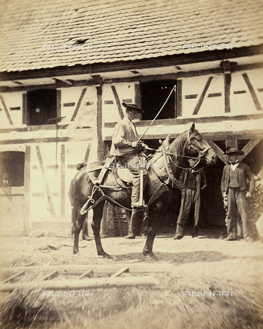 FCC-F-015267-0000 - An Alsatian horse tamer photographed on a horse - Date of photography: 1866 - Alinari Archives, Florence