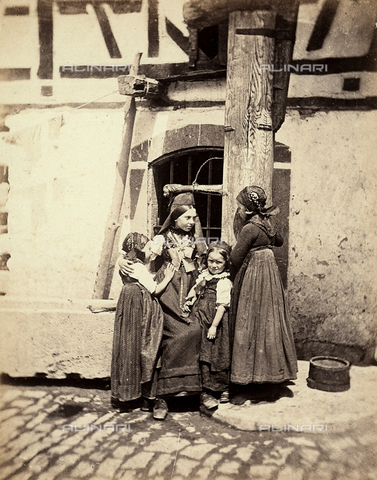 FCC-F-015271-0000 - A group of Alsatian girls, photographed in traditional costume - Date of photography: 1866 - Alinari Archives, Florence