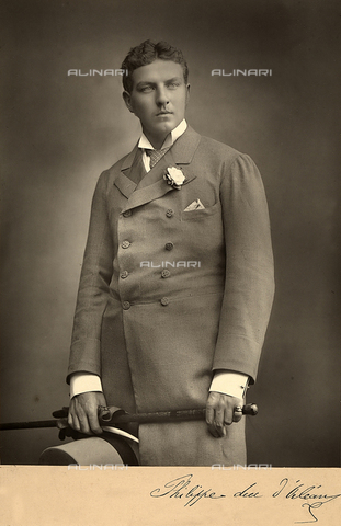 FCC-F-018760-0000 - Portrait of Duke Philip d'Orléans as a young man - Date of photography: 1910-1920 ca. - Alinari Archives, Florence
