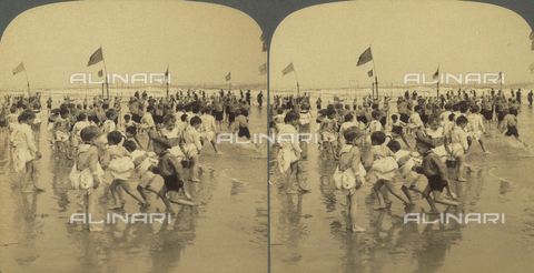 FCC-F-025209-0000 - Game scene on the beach at Coney Island, New York City. Stereoscopic image - Date of photography: 1891 - Alinari Archives, Florence