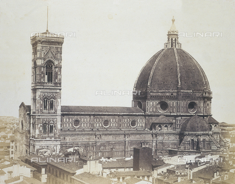 FVQ-F-006946-0000 - Side view of the Cathedral of Santa Maria del Fiore in Florence - Date of photography: 1855 ca. - Alinari Archives, Florence