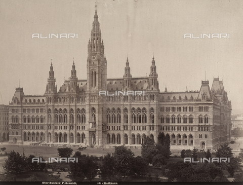 FVQ-F-015917-0000 - Vienna during the Austro-Hungarian Empire: view of the Rathaus - Date of photography: 1870 - 1890 - Alinari Archives, Florence