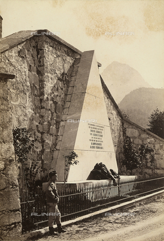 FVQ-F-021364-0000 - Commemorative monument to Engineer Johann Hermann at Passo del Predil, Tarvisio - Date of photography: 1890 - 1900 ca. - Alinari Archives, Florence