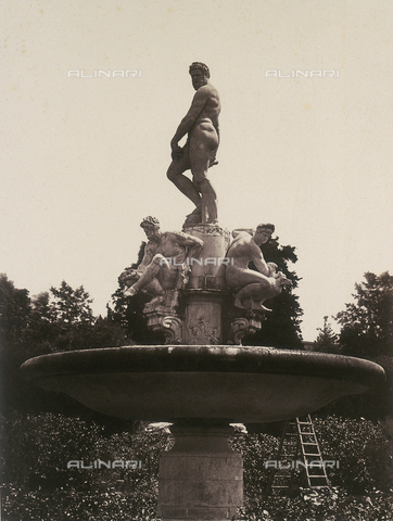 FVQ-F-046087-0000 - Fountain of Ocean by Giambologna, the Boboli Gardens, Florence - Date of photography: 1855 ca. - Alinari Archives, Florence