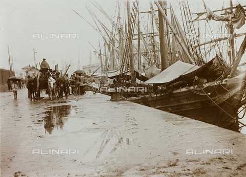 FVQ-F-046982-0000 - Animated view of the port of Naples - Date of photography: 1900 ca. - Alinari Archives, Florence