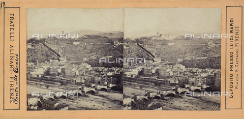 FVQ-F-048190-0000 - Panorama of Florence with the Ponte alle Grazie and the Church of San Miniato al Monte, stereoscopic images - Date of photography: 1860 ca. - Alinari Archives, Florence