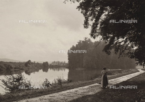 FVQ-F-057202-0000 - Riverbank with young woman - Date of photography: 1900 ca. - Alinari Archives, Florence