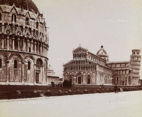FVQ-F-105742-0000 - Campo dei Miracoli, Pisa, with the Cathedral, Leaning Tower and Baptistery - Date of photography: 1890 ca. - Alinari Archives, Florence