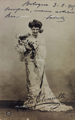 FVQ-F-116635-0000 - Portrait of the Italian theater actress Maryla Colonnelli, postcard - Date of photography: 1900-1905 - Alinari Archives, Florence