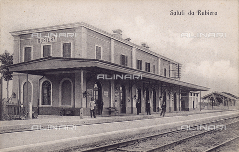 FVQ-F-135957-0000 - The railway station of Rubiera, Reggio Emilia - Date of photography: 1910 ca. - Alinari Archives, Florence