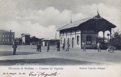 FVQ-F-136154-0000 - The train station of Vignola, province of Modena - Date of photography: 1908 ca. - Alinari Archives, Florence