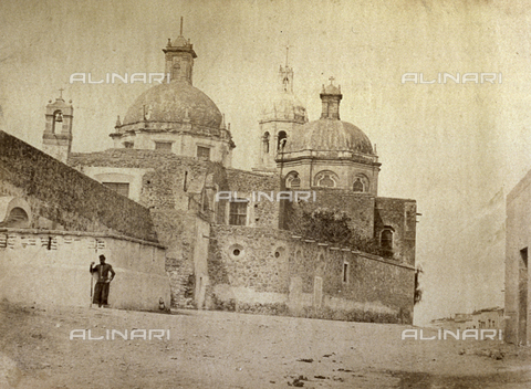 FVQ-F-141031-0000 - View of the church and convent of La Cruz in Querétaro, in Mexico - Date of photography: 1863 - 1866 - Alinari Archives, Florence