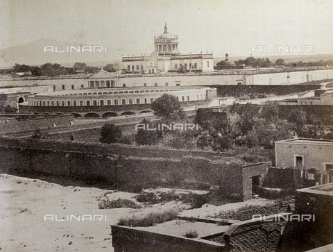 FVQ-F-141043-0000 - Panorama of the city of Guadalajara, in Mexico. Of note the Plaza de Toros and the hospital - Date of photography: 1863 - 1866 ca. - Alinari Archives, Florence